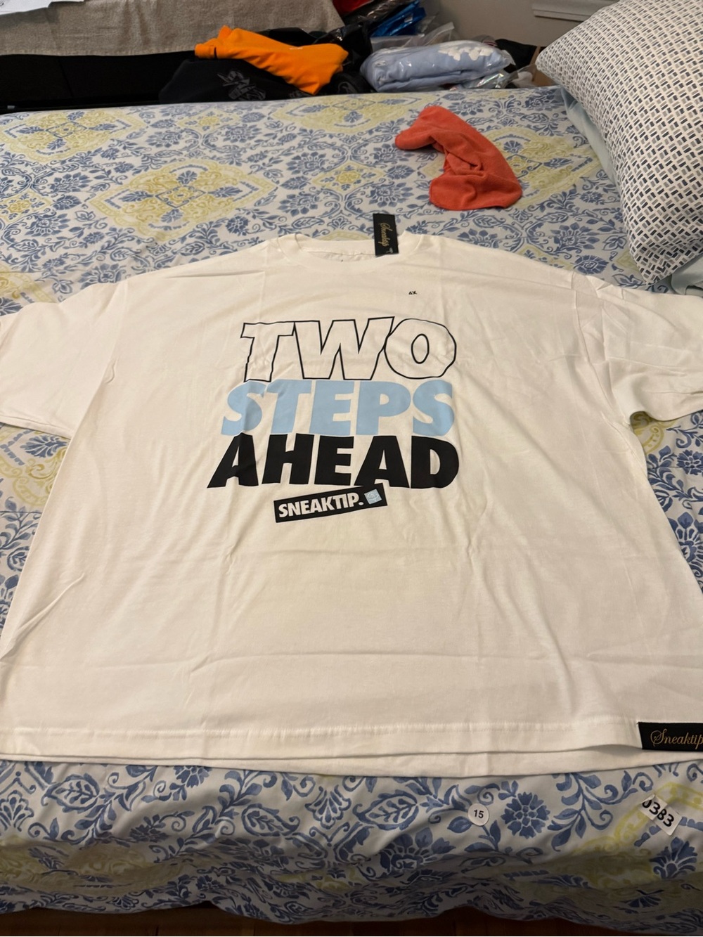 Sneaktip Steps Ahead Men's White Graphic Tee